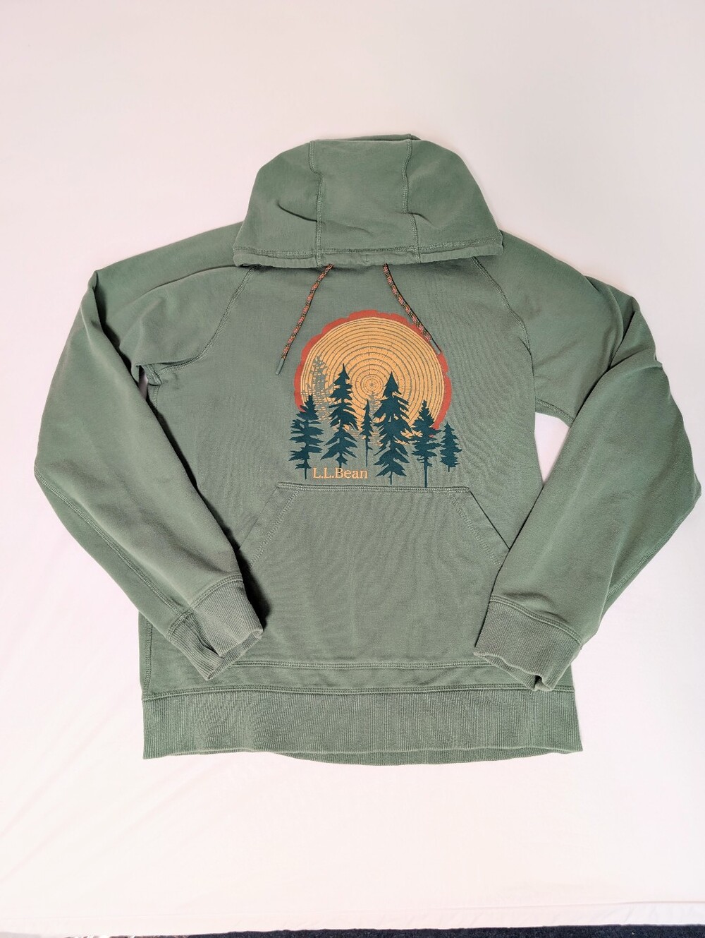 LL.Bean Green Lightweight Hoodie